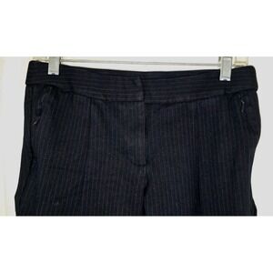 Amanda‎ + Chelsea Women Black Pinstripe Dress Pants Size 4